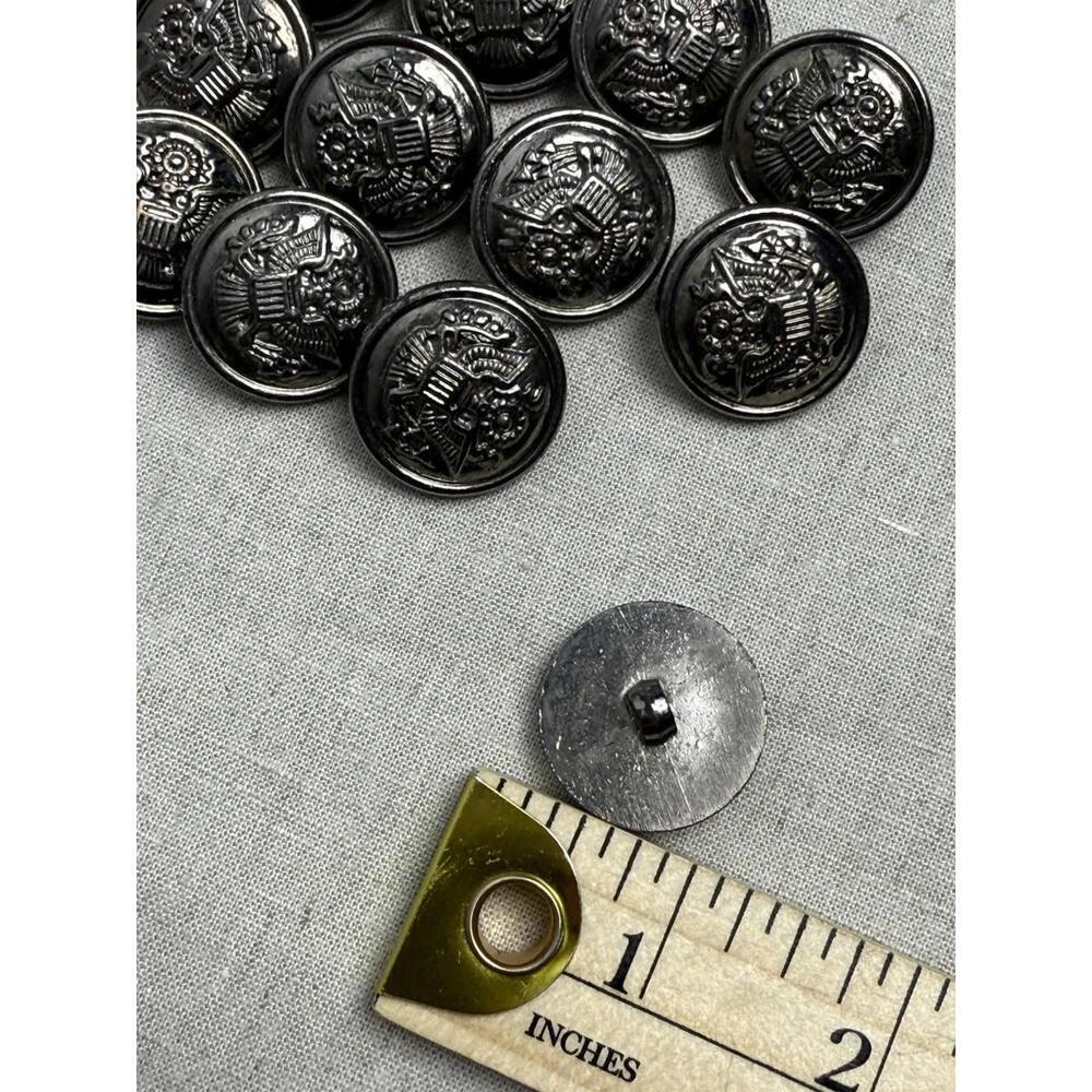 Lot of 12 WWI US Army Eagle Plastic Buttons‎ Scovill Mfg. - Picture 5 of 5